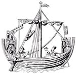 Depiction of a medieval ship