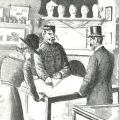 Early drawing of the Crime Museum previously known as the