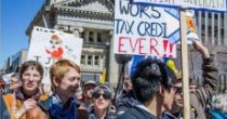 The Liberal government’s anti-movie moves caused enough public outcry—like this big rally in April—a replacement incentive fund got the green light. - EMILY JEWER