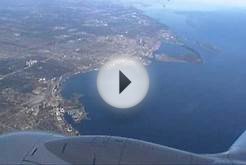 lake ontario and toronto. View from plane